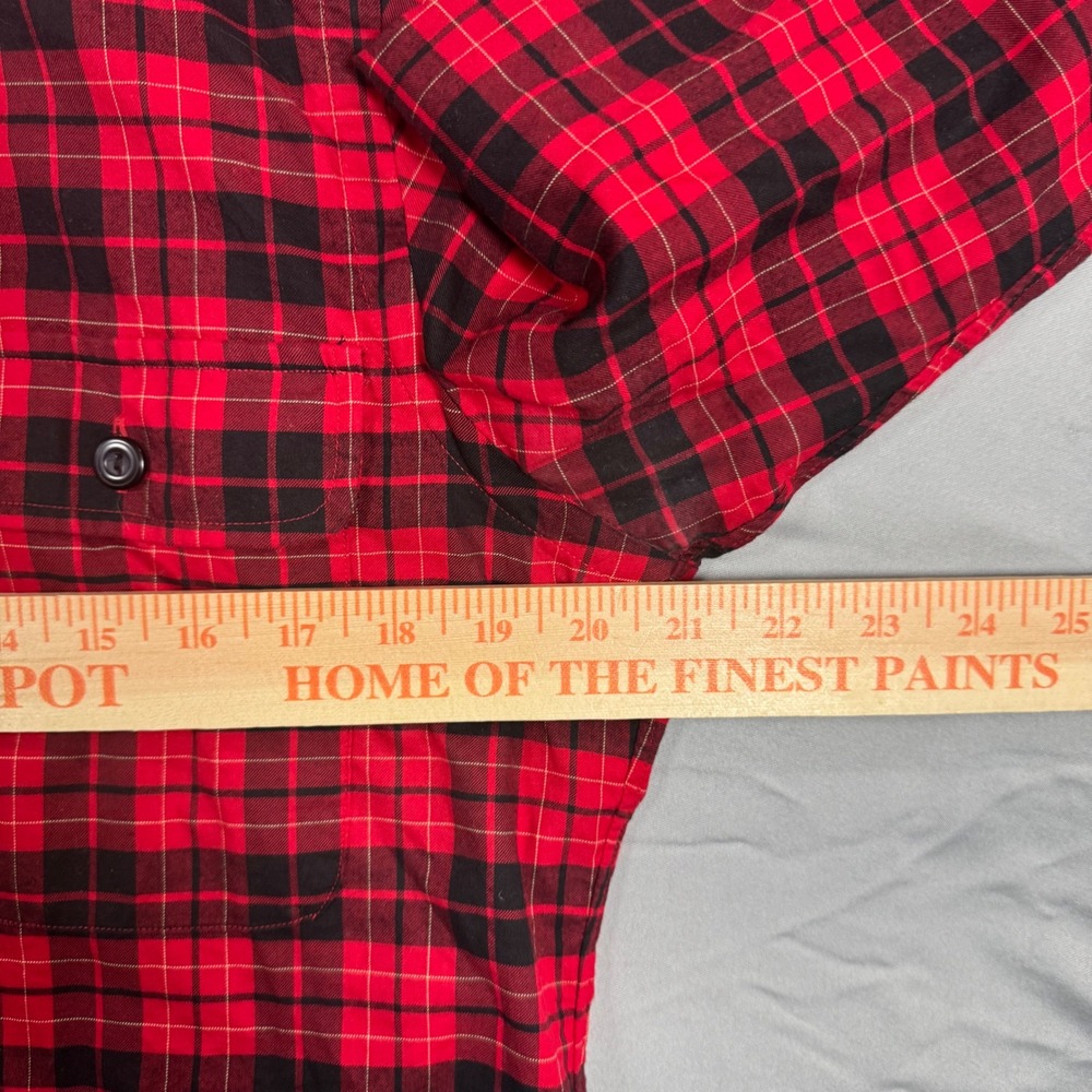 Polo Ralph Lauren Classic Fit Red Black Plaid Flannel Button Down Shirt Mens S - Picture 5 of 9